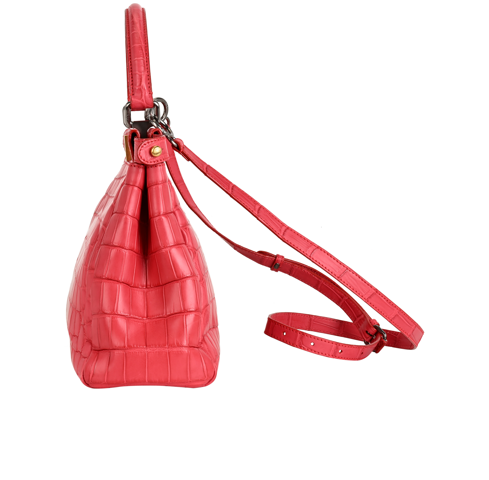 Medium Peekaboo, &pound;3,400, Handbags, Pink, Crocodile, Bottom view